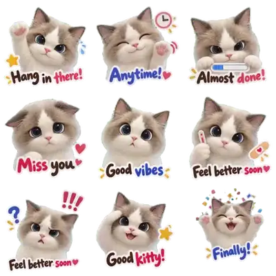 3D Cartoon sticker pack: nine matching stickers made from one photo